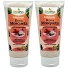 Kit 2 Esfoliante Clareador de Rosa Mosqueta - Clareia Manchas, Trata Acne, Foliculite e estrias