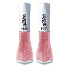 Kit 2 Esmalte Hits Glitter Cor Moscou 8ml
