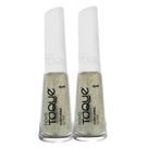 Kit 2 Esmalte Novo Toque Purpurina Gliter 8ml