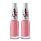 Kit 2 Esmalte para Unhas Nude Cor Vanda Rosa Claro 8ml Guga