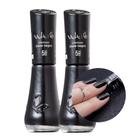Kit 2 Esmalte Preto Cisne Negro Cremoso Efeito Gel 5Free Vult 8ml