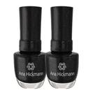 Kit 2 Esmalte Preto com Glitter Brilho Black Diamond Ana Hickmann 9ml