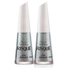 Kit 2 Esmalte Risqué Cor As Mil Purpurinas Glitter com 8ml Kit 2 Esmalte Risqué Cor As Mil Purpurinas Glitter com 8ml