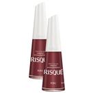 Kit 2 Esmalte Risqué Cor Rebu Hipoalergênico com 8ml Kit 2 Esmalte Risqué Cor Rebu Hipoalergênico com 8ml