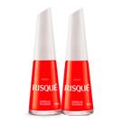 Kit 2 Esmalte Risqué Cremoso Vermelho Felicidade 8ml Kit 2 Esmalte Risqué Cremoso Vermelho Felicidade 8ml