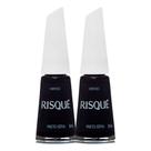 Kit 2 Esmalte Risqué Escuro Cremoso Preto Sépia 8ml