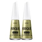 Kit 2 Esmalte Risqué Nova Cor Metálico Cor Doura-me Se For Capaz 8ml