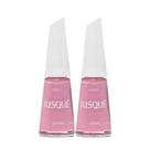 Kit 2 Esmalte Risqué Rosas Cremoso Astral 8ml Kit 2 Esmalte Risqué Rosas Cremoso Astral 8ml