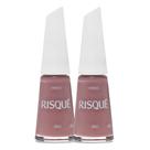Kit 2 Esmalte Risqué Rosas Cremoso Cor Bali 8ml Kit 2 Esmalte Risqué Rosas Cremoso Cor Bali 8ml