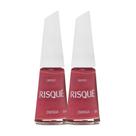 Kit 2 Esmalte Risqué Rosas Cremosos Energia 8ml