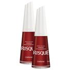 Kit 2 Esmalte Risqué Vermelho Cremoso Carmim 8ml