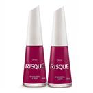 Kit 2 Esmalte Risqué Vinho Cremoso Cor De Moletom e Salto 8ml