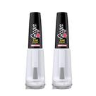Kit 2 Esmaltes Base Brilho Top Coat Transparente Guga 801 8ml