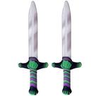 Kit 2 Espadas Infantil Bomb Hero Verde Huk Revestido Tecido