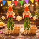 Kit 2 Espantalho Cesto 32cm Festa Junina Decoração São João