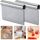 Kit 2 Espátula Tubular Em Inox Com Medidor Raspador Cortador