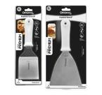 Kit 2 Espátulas Inox Lanche Reta E Curva Chapeiro E Cozinha
