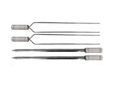 Kit 2 Espeto Duplo 2 Espeto Espada Para Churrasco