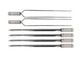 Kit 2 Espeto Duplo 4 Espeto Espada Em Inox Lider Grill