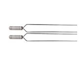 Kit 2 Espeto Duplo 50cm Lãmina Em Inox Carnes Churrasco