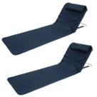 Kit 2 Espreguiçadeira Reclinável de Praia Piscina Cama Ferro