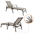 Kit 2 Espreguiçadeiras Sevilha Tela Sling Alumínio Para Piscina Praia Jardim Reforçada