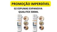 Kit 2 Espumas Expansivas Poliuretano Qualitex 500ml 320g Kit 2 Espumas Expansivas Poliuretano Qualitex 500ml 320g