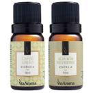 Kit 2 Essências Via Aroma Aromaterapia 10ml - Alecrim Silvestre e Capim Limão