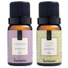 Kit 2 Essências Via Aroma Aromaterapia 10ml - Lavanda e Capim Limão