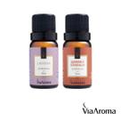 Kit 2 Essencias Via Aroma Lavanda E Jasmim e Sandalo Para Aromatizador De Ambientes 10 Ml