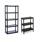 Kit 2 Estantes 1 Estante preta 5 e 1 preta de 3 Prateleiras