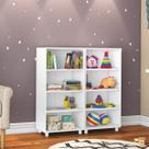 Kit 2 Estantes Infantil Montessoriana Multiuso Branco