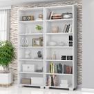 Kit 2 Estantes para Livros 5 Prateleiras 188cmx121m Office