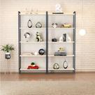 Kit 2 Estantes para Livros Altas Industrial Aço 5 Prateleiras 187cmx80cm Active Yescasa