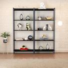 Kit 2 Estantes para Livros Altas Industrial Aço 5 Prateleiras 187cmx80cm Active Yescasa