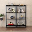 Kit 2 Estantes para Livros Médias Industrial Aço 4 Prateleiras 146cmx60cm Active Yescasa