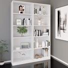 Kit 2 Estantes para Livros Multiuso 5 Nichos 175CMX104CM Montreal Yescasa Branco