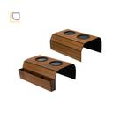 Kit 2 Esteiras Para Sofá Suporte Porta Copos e Porta Controle Bandeja Mdf Flexível Braço Sofá Apoio