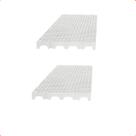 Kit 2 Estrado Piso Pallet Plástico Resistente 25x50 Branco