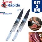 Kit 2 Faca de Corte Para Carne Linha Europa N7 Para Cozinha Carnes Legumes Frutas Para Açougue Açougueiro Restaurante
