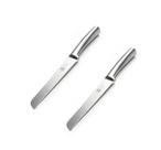 Kit 2 Facas P/ Pão Bolo Inox Fatiar Profissional Serrilhada