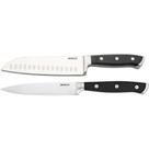 Kit 2 Facas para Cozinha 5' e 7' Santoku Oriental Inox Brinox Infinity Tempero Cortar Picar Kit 2 Facas para Cozinha 5' e 7' Santoku Oriental Inox Brinox Infinity Tempero Cortar Picar