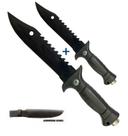 Kit 2 Facas Pesca Com Bainha Selva Inox 33cm Presente Pai Amigo