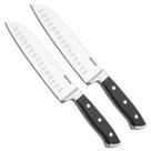 Kit 2 Facas Santoku 7' Oriental Japonesa Infinity Brinox Lâmina Inox Temperado Cabo Preto Kit 2 Facas Santoku 7' Oriental Japonesa Infinity Brinox Lâmina Inox Temperado Cabo Preto
