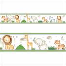 Kit 2 Faixa Decorativa De Parede Infantil Border Bebê Safari