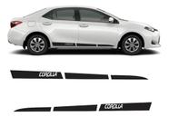 Kit 2 Faixa Lateral Carro Corola Toyota Adesivo Em Vinil