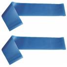 Kit 2 Faixas Elásticas Mini Band Leve Azul Bodyflex