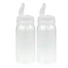 Kit 2 Farinheiro Porta Tempero Açucareiro Farofa 600ml Tampa Dosadora