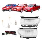 Kit 2 Farol Auxiliar VW Gol/ Parati/ Saveiro 95/99 Lâmpada H3 Chicote