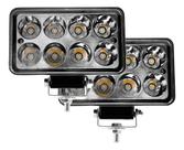 Kit 2 Farol De Milha Auxiliar Agrícola Off Road 24w 6500k